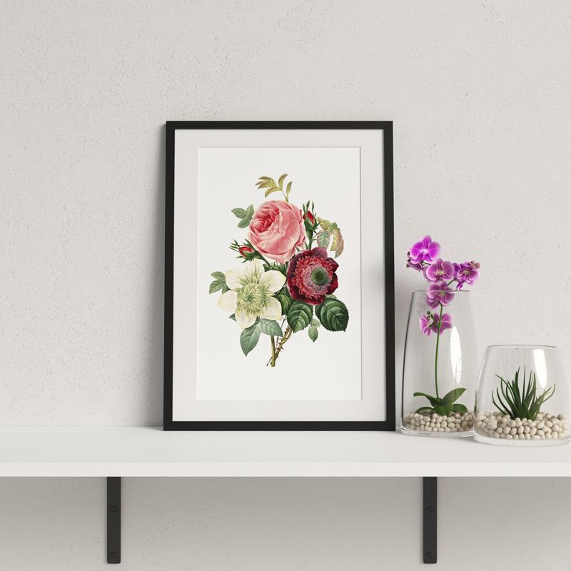 Poster Blumenstrauß Vintage