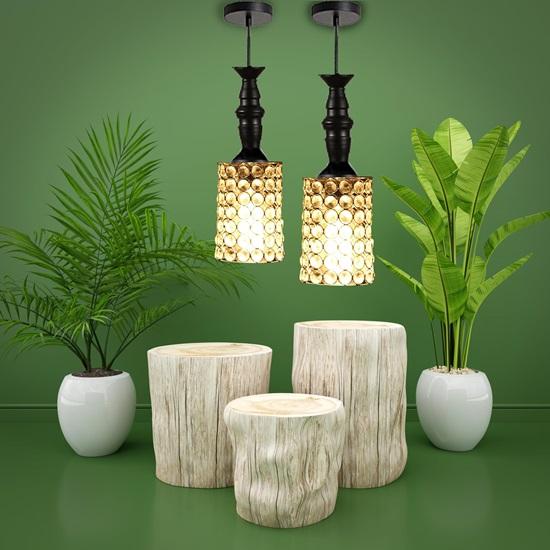 Pendant Lamp for Home To Decorative, Living Room, Bedroom, Office Room, Drying Room, Pack of 3