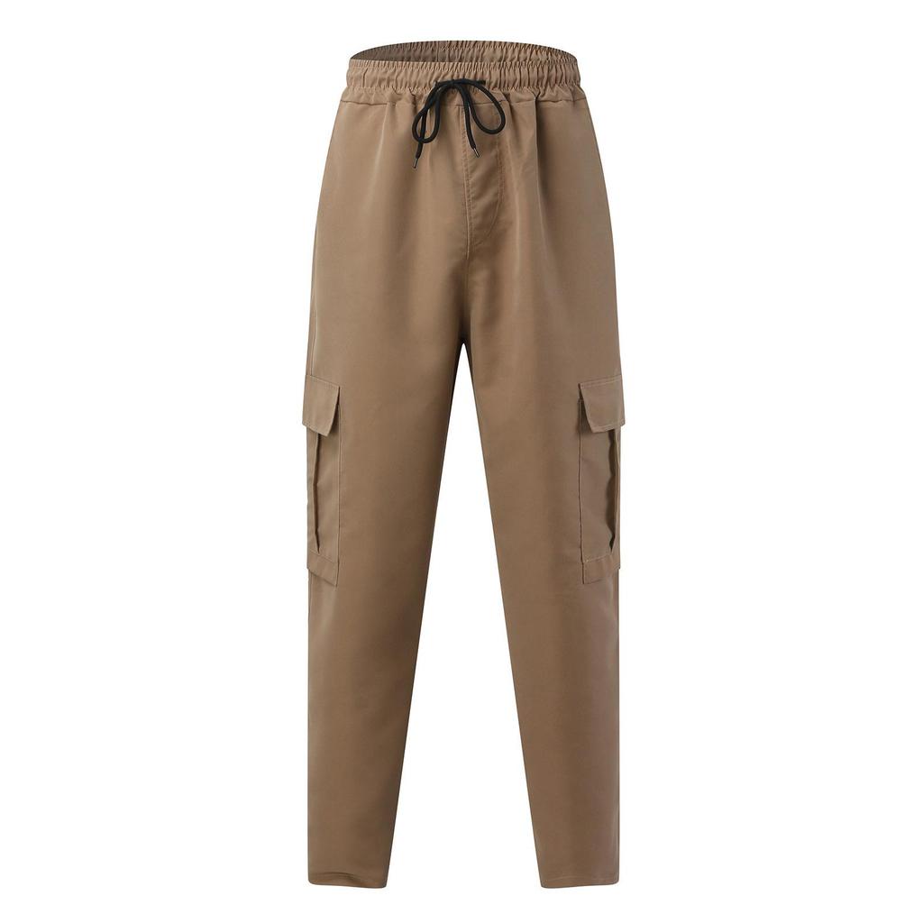 Summer 2023 Men's Loose Straight-Leg Cargo Pants - European and American Style