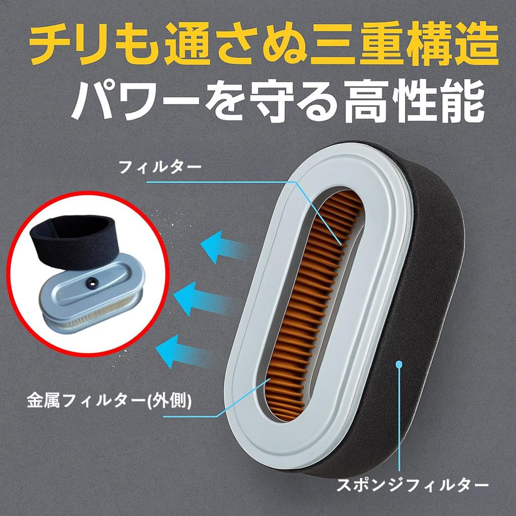 Rubonarie Air Filter for Subaru Robin EX13/EX17 (Set of 2) (Blue Gray)