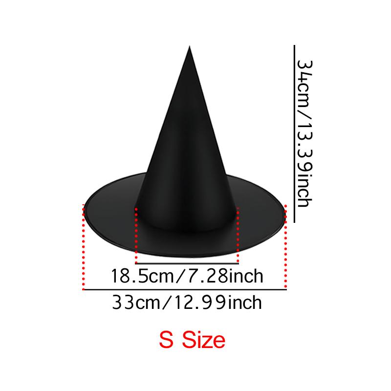 Halloween Hat Witch Wizard Black Hat S/L 2 Sizes Available Home Courtyard Decoration Masquerade Halloween Costume Party Prop ZYF