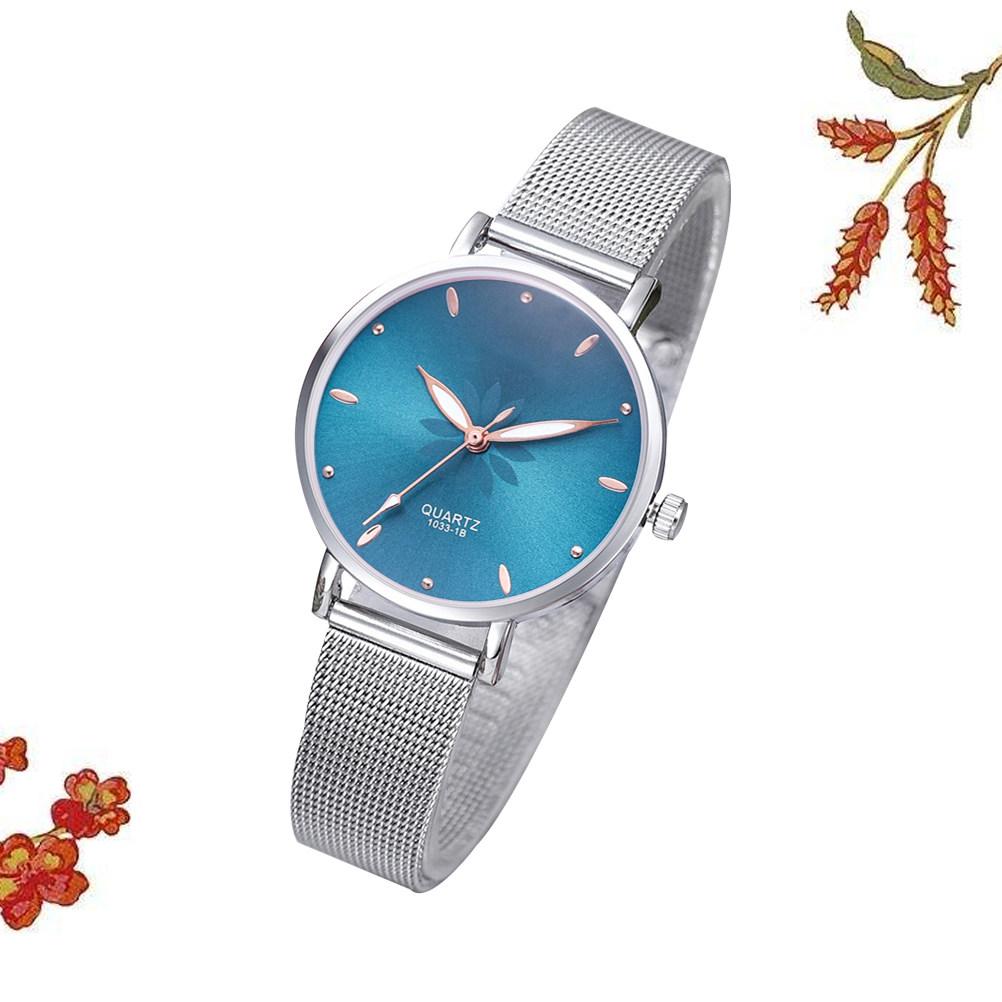 Women Quartz Watch Luxury Mesh Alloy Bracelet Adjustable Comfort Fit Precision Timekeeping Dress Watch for Office Party Gift