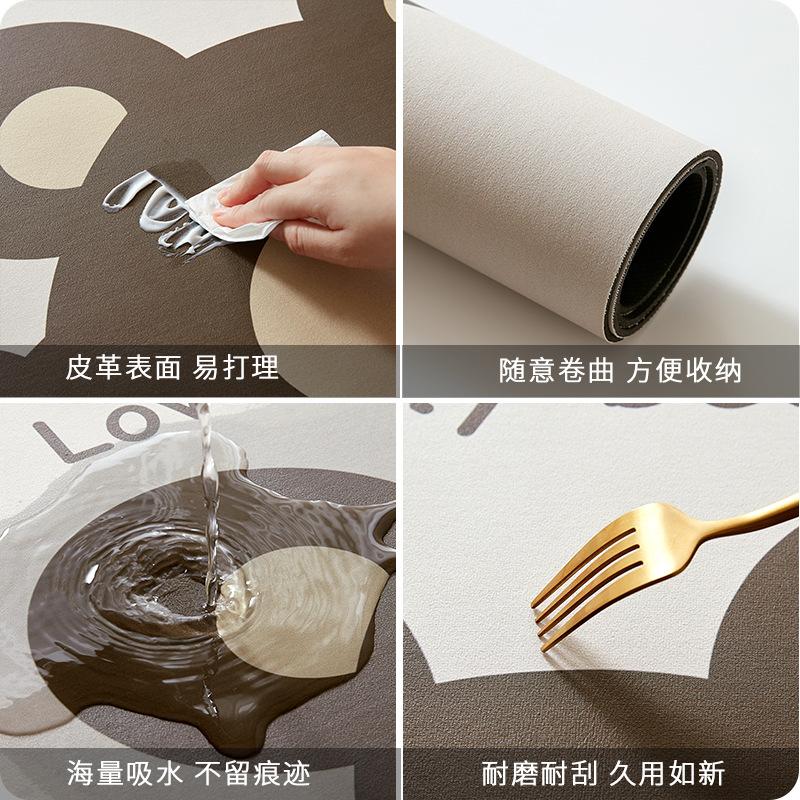 Bathroom Floor Mat Non-Slip Foot Mat Diatom Mud Water-Absorbing Quick-Drying Soft Cushion Bathroom Household Toilet Door Carpet