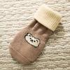 4pcs/set Elastic Puppy Warm Socks Cartoon Pattern Dog Paw Protectors Pet Footwear  Autumn Winter