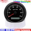 3000~7000 RPM 85MM Tachometer with 7 Color Light for Auto Boat Yacht Waterproof Gauge Counter Digital Hourmeter 12V 24V