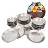 ZISIZ 16-Piece Stainless Steel Camping Tableware Set