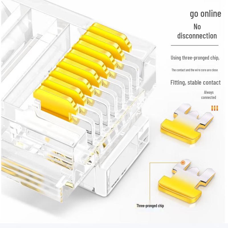 SAMZHE Cat 5 Gold-Plated RJ45 Connectors