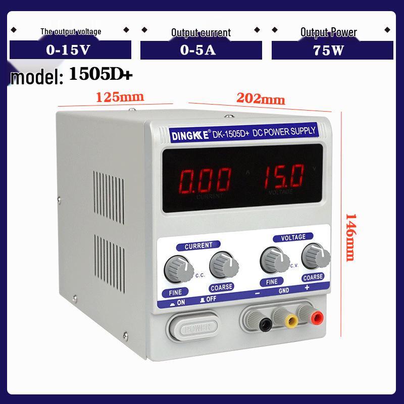 Adjustable 15V/30V DC Power Supply with Digital Display for Mobile Repair, Constant Voltage & Current