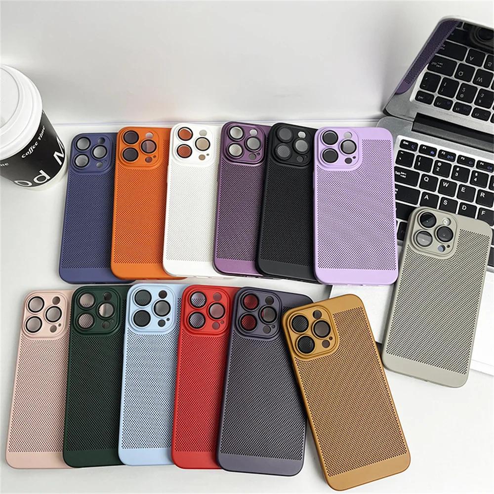 Original Cooling Matte Heat Dissipation Case For iPhone 17 16 15 14 13 12 11 Pro Max X XS Max XR 7 8 Plus 17 Air Metallic Cover