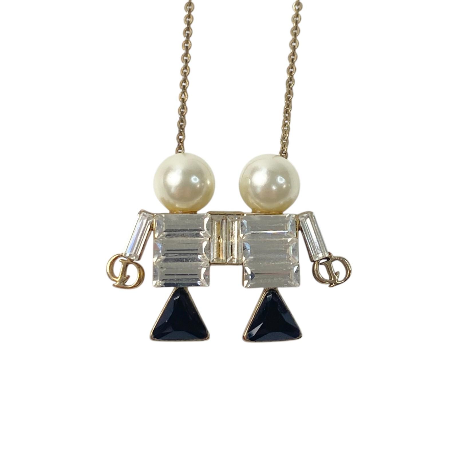 

Used Christian DiorNecklace White/Black/Gold series Women