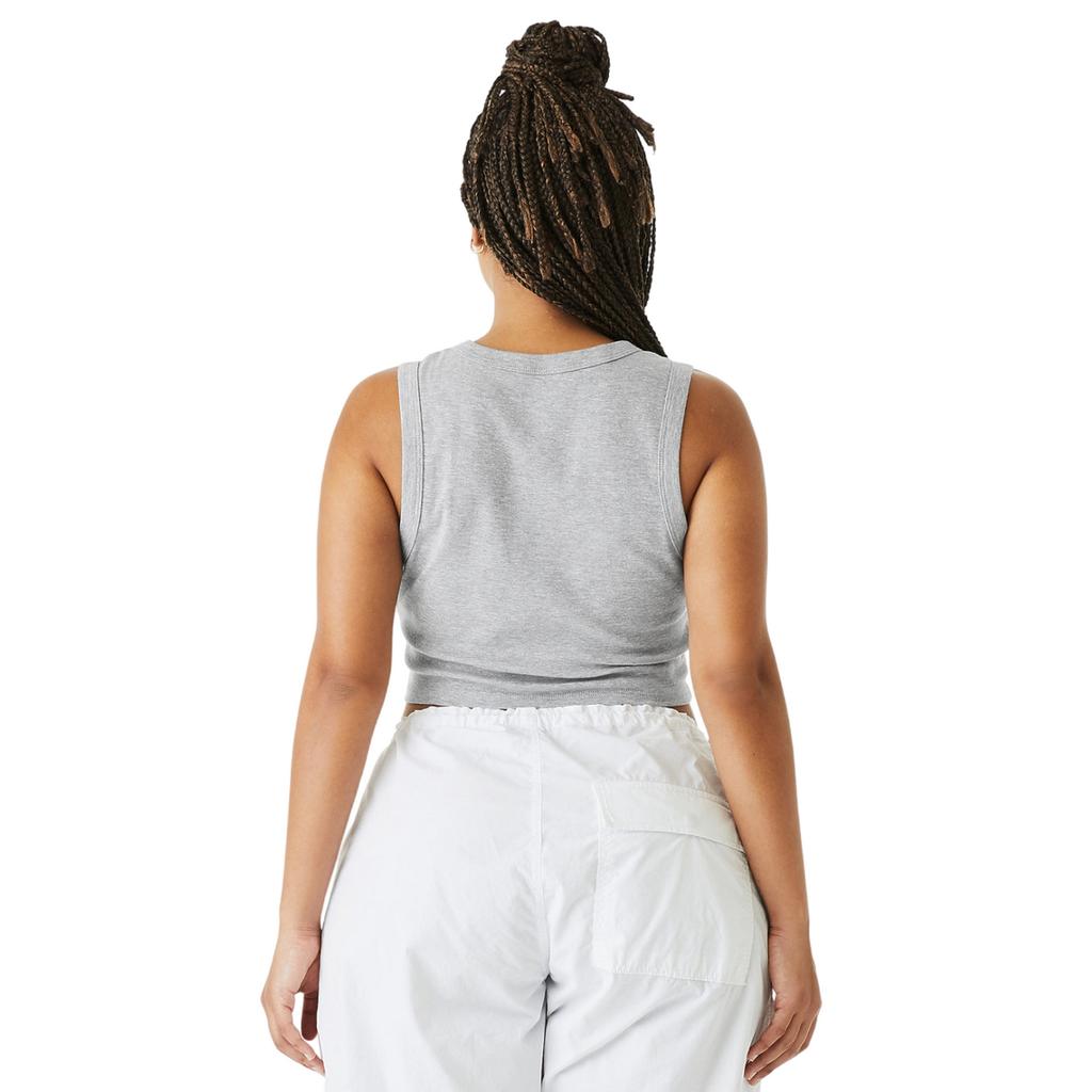 Bella + Canvas Womens/Ladies Heather Micro-Rib Crop T-Shirt