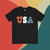 Retro U.S.A. Red White and Blue Graphic T Shirt Mens Kids Womens Tees Unisex
