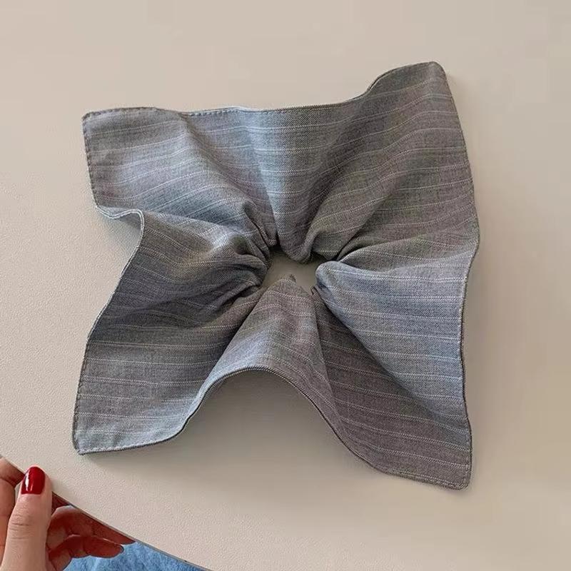 1 Scarf Of  Striped Fabric, Waistband For The Large Intestine,Low-Temperature Ponytail Headband, Hair Accessory