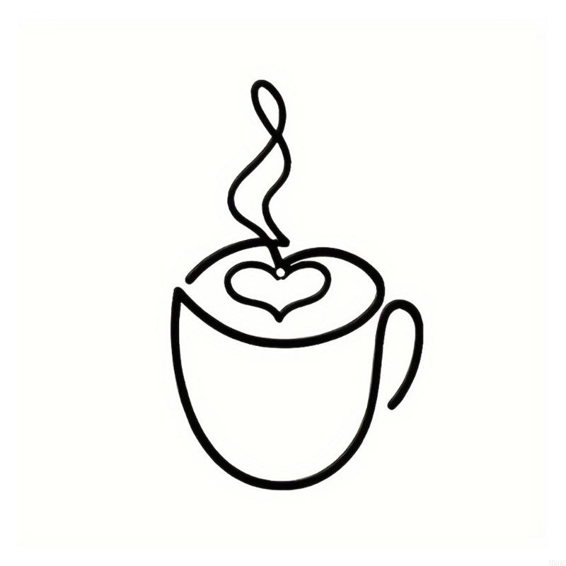 

Metal Wall Sign Coffee Theme Decors Coffee Cup Wall Art Hanging Ornament for Kitchen Cafe Restaurant Housewarmings Gift HX6C