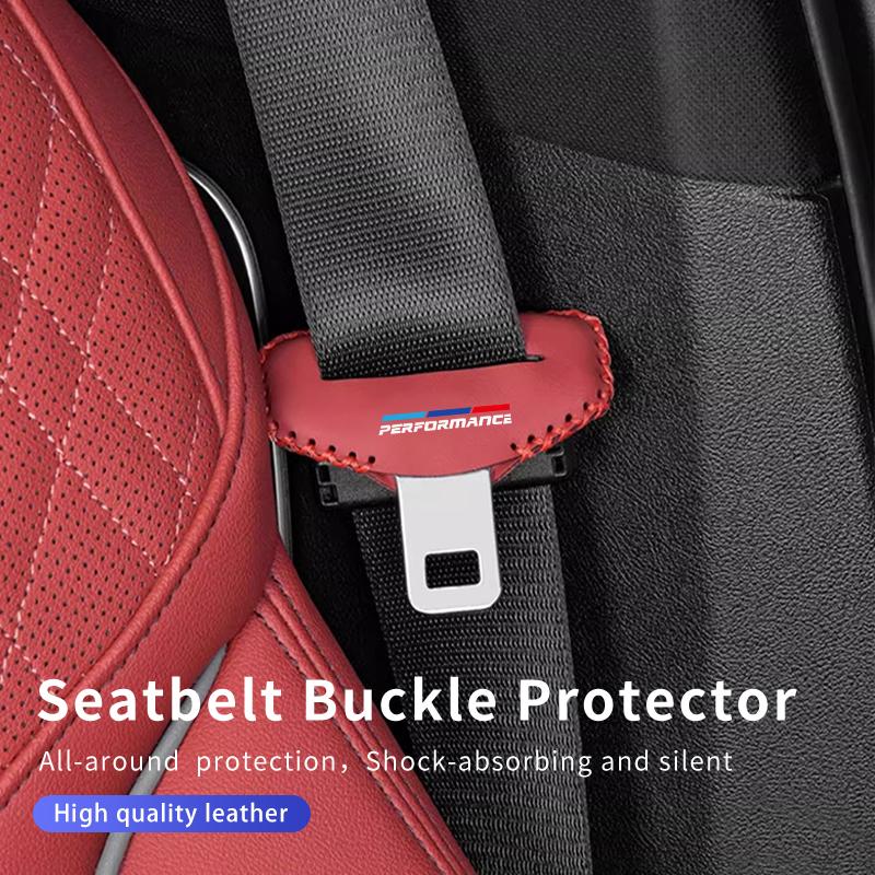 For BMW E36 Car Seat Belt Buckle Plug Leather Protective Cover For BMW 1 2 3 5 7 Series X1 X2 X3 X4 X5 X6 G20 G30 G11 G12