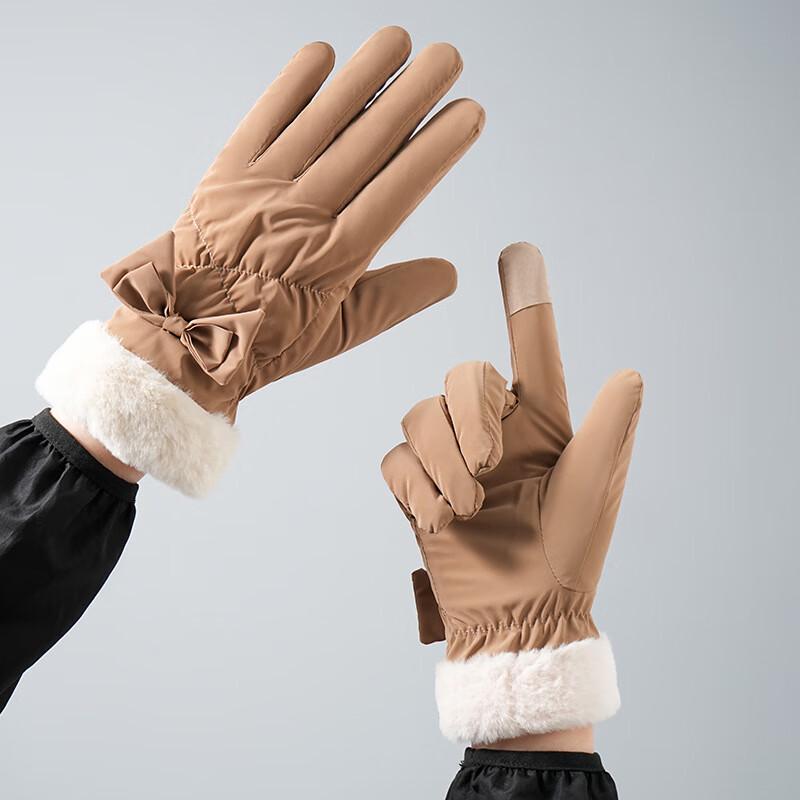 

Lishi Women s Winter Ski Gloves with Bowknot One Size