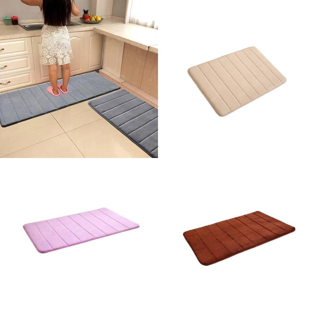 Soft Memory Foam Bath Mats Non Slip Absorbent Bathroom Rugs Extra Mat Kitchen