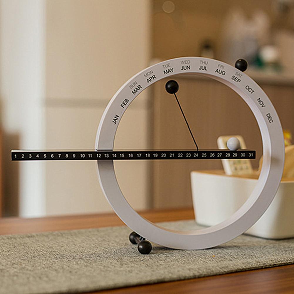 Magnetyczny Kalendarz Wieczny z Kulkami Miesiąc Tydzień Data Kalendarz Ścienny Nowość Dekoracja Biurkowa Kalendarz do Sypialni Ornament Prezenty