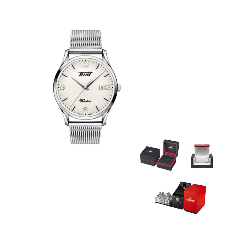 

TISSOT Коллекция Vistada Кварцевый механизм Водонепроницаемость 30 м Мужские часы Часы 40 мм Серебристый циферблат T118.410.11.277.00 Regular Watch Box
