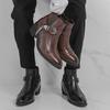 Men's Retro Leather Martin Boots - Chelsea Style with Zipper Ankle