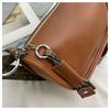 Top-Grain Leather Saddle Crossbody Bag for Women, Large Capacity Genuine Leather Shoulder Purse