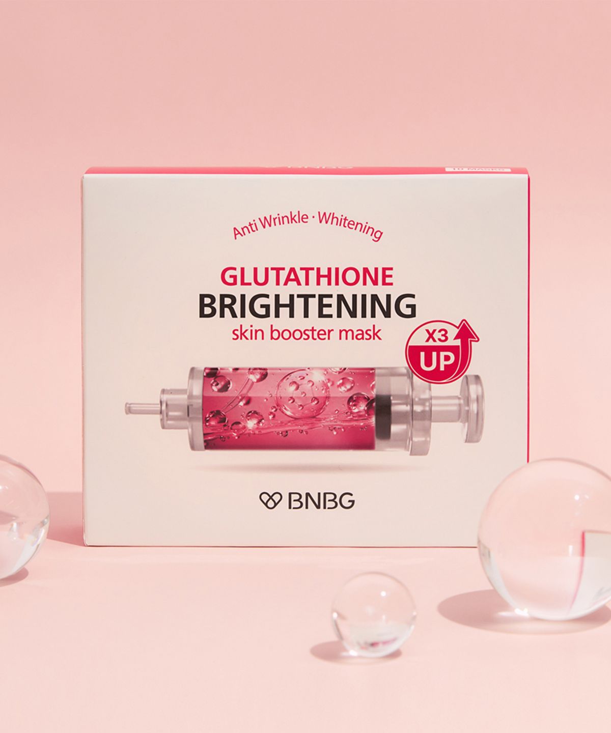 Skin Booster Glutathione Brightening Mask Pack 10 Sheets