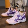 Children's Badminton Shoes Professional Rotating Buckle Free Lace-up Classmates Non-slip Breathable Summer Mesh Table Tennis Shoes