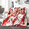 River Plate Fußballspieler Jubel Collage Druck Flanelldecke Fußballfan Überwurfdecke Weich Gemütlich Zuhause Sofa Bett Dekor für Fußballfans