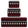 Christmas Kitchen Anti-slip Mat Carpet Flannel Door Mat Three-piece Set 45*120CM/50*80CM/40*60CM