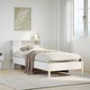 Vidaxl Bed With Shelf, Without Mattress, White, 75X190 Cm, Pine