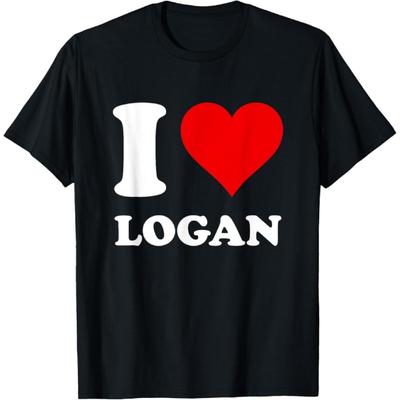 Red Heart I Love Logan T-Shirt