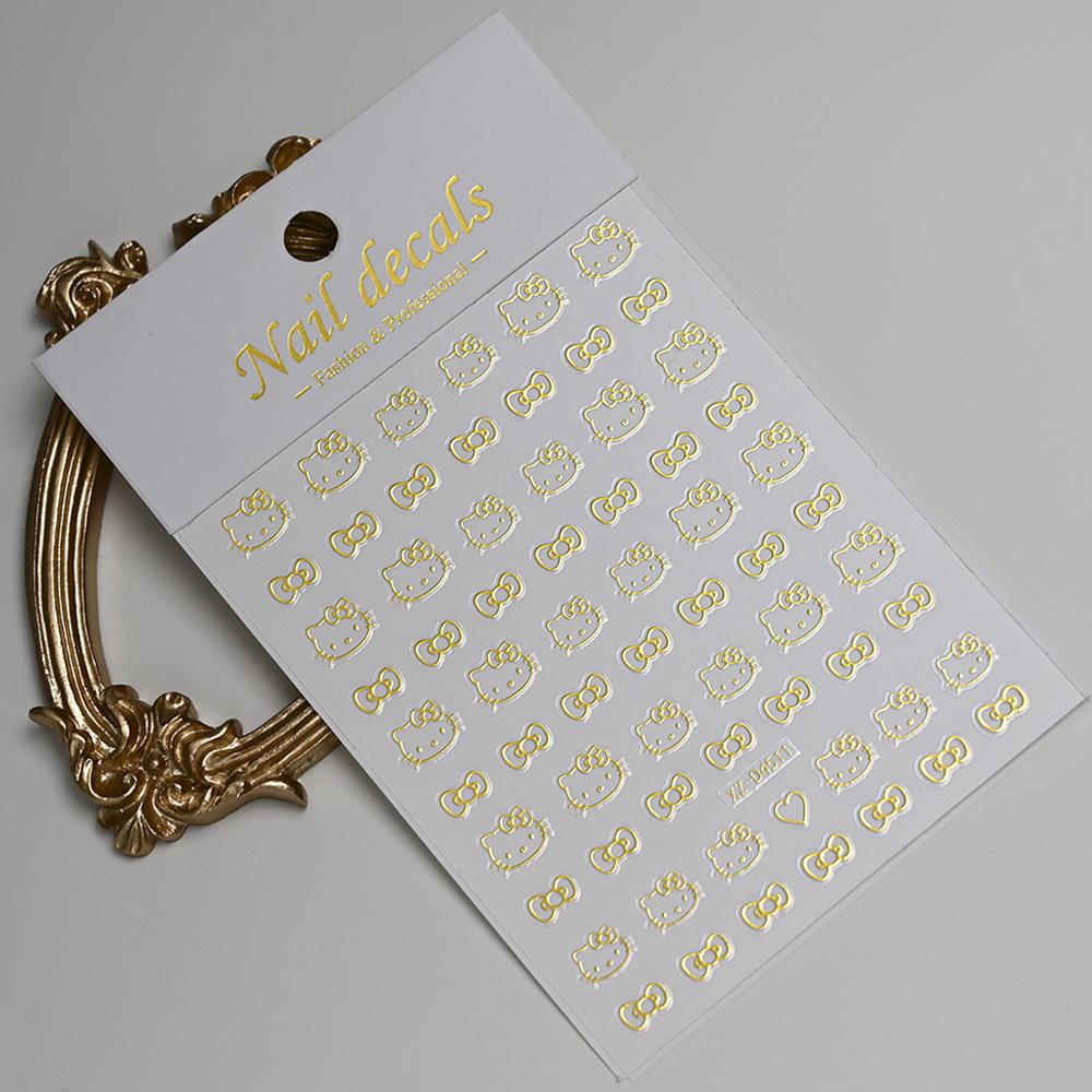 Любовные наклейки для ногтей на День святого Валентина - Самоклеящийся дизайн с красными сердечками