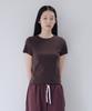 Ohesio Basic Slim Ribbed T-Shirt, Brown