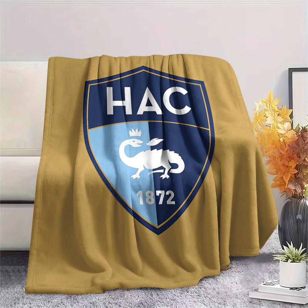 Le Havre Athletic Club Flannel Blanket, High Quality Comfortable for All Seasons, Home Decor, Warmth and Comfort