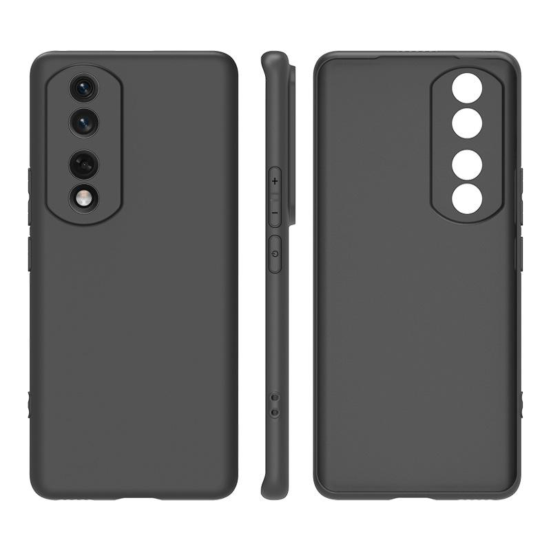 The new model is suitable for Honor Magic8 Pro Air black matte TPU mobile phone case Power2 solid color soft silicone.