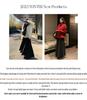 Baishiwang Women's High-Waisted A-Line Pleated Skirt, Autumn/Winter Long Loose Slimming Design.