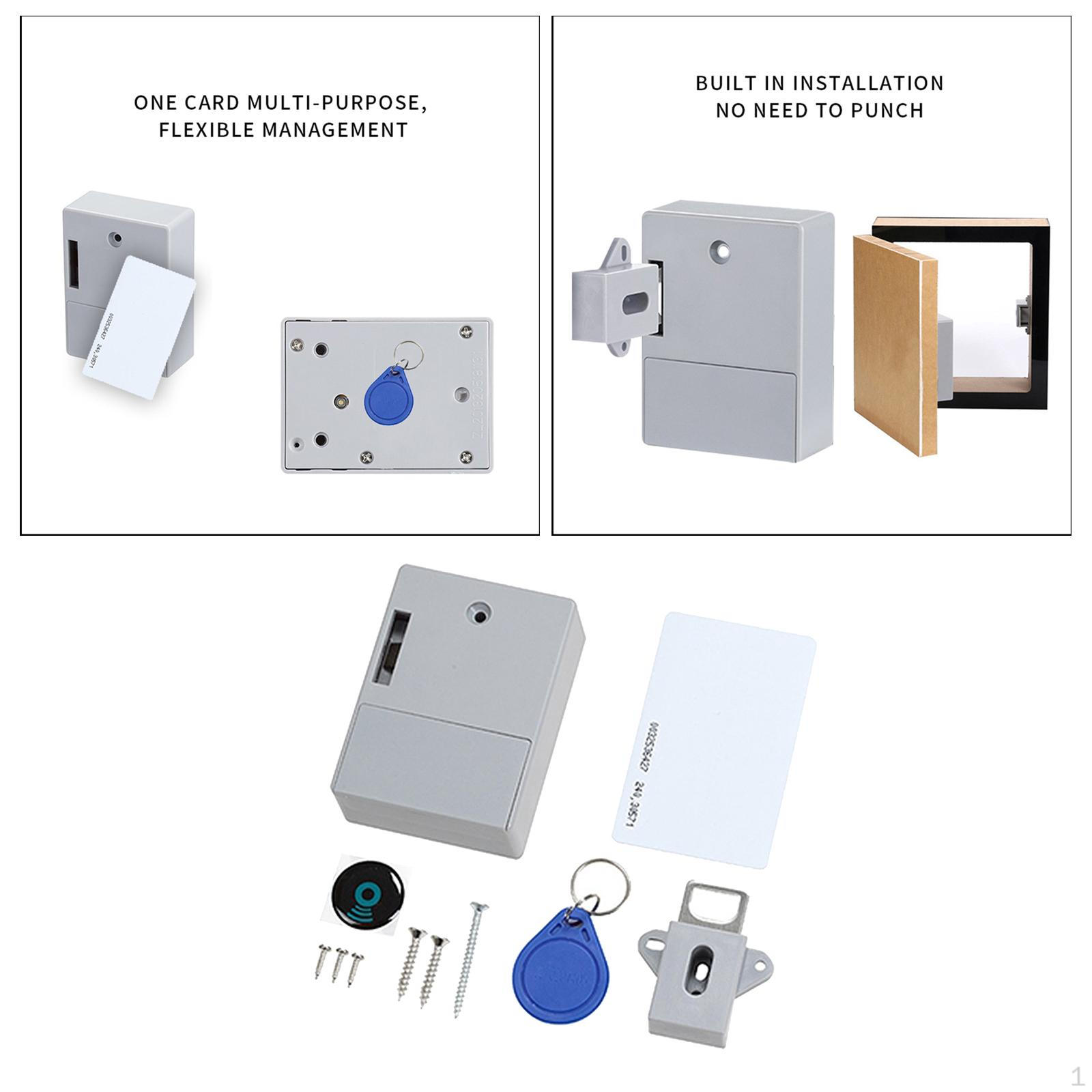 

Electronic Induction Invisible Punch- with Card for office and home Cabinet Gray Single door