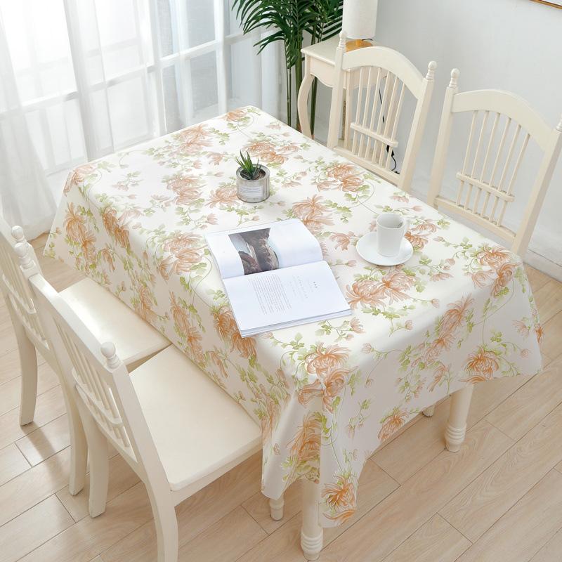 PVC Hotel Waterproof Tablecloth Printed Oil Resistant Rectangular Tablecloth Hotel Plastic Tablecloths Oil Resistant Heat-resistant Cover Cloth