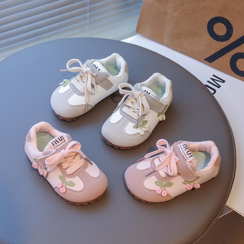 Girls' Flower Ballet Sports Shoes - Spring/Autumn 2025 Collection | Soft Sole Casual Training Shoes for Children