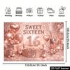 2D planar dreamy 16th birthday theme background fabric party backdrop festival decoration polyester material