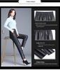 2023 Autumn/Winter Women's High-Waisted Plus Velvet Leather Harem Pants - Loose Wide-Leg, Cropped, Thickened