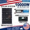 (US Stock) 10000W Peak Solar Generator Kit 500W Panel Inverter 12V 110V 100A Controller System Photovoltaic Car for Home RV