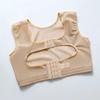 Double Front Buckle Chest Support Bra Mesh Posture Corrector Upper Back Brace for Women
