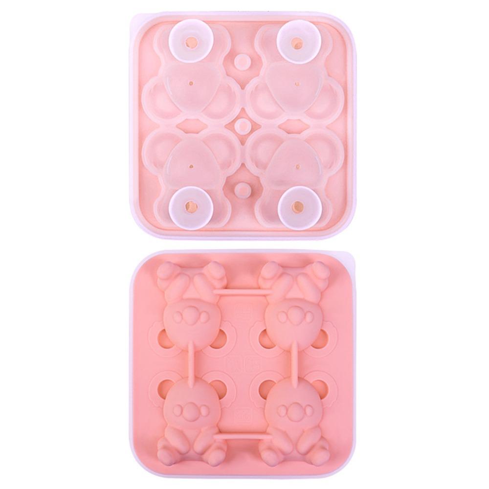 4 Cavity Popsicle Molds Food-Grade Ice Maker Funny Ice Ball Mold  for Home Bar Use
