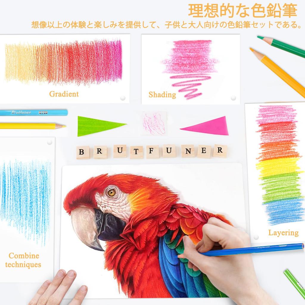 Colored Pencils Set for Kids and Perfect for Beginners and Soft Gift Includes Pencil Sharpener 48-Color Oil-Based Adults, Professionals, Cores, Set,