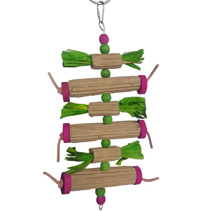 Parrot Toys Corrugated Board Natural Green Color Corn Leaf Bird Toy Bird Cage Chewing Toy