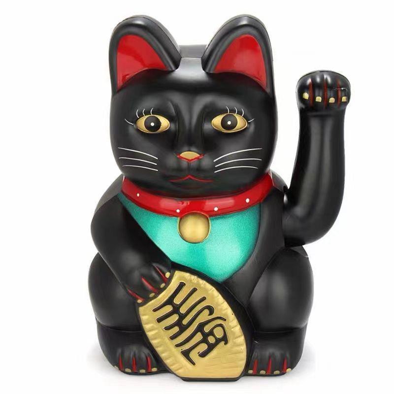 Mittlere Goldene Glückskatze Ornament: Winkende Hand Winkende Katze für Glück und Wohlstand