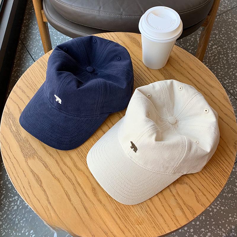 Modische Baseballkappe für Damen und Herren Stickerei Eisbär Hip Hop Snapback Caps Baumwolle Sonnenhüte Unisex Einfarbig Schirmmützen