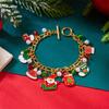 Trendy Merry Christmas Metal Chain Bracelet for Women Exquisite Santa Claus Snowflake Elk Snowman Charm Bracelets Party Jewelry