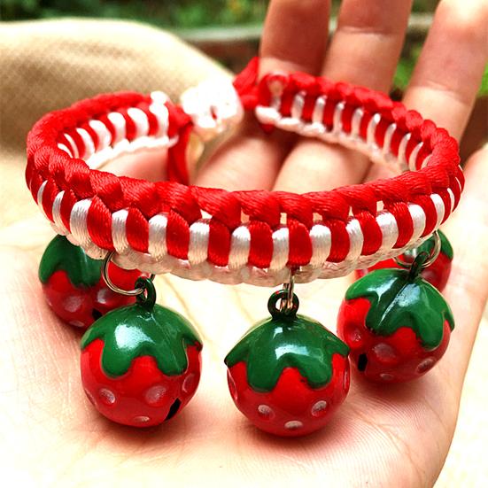 Fashion Braided Dog Collar with Cartoon Figure Bells Puppy Necklace Pet Supply